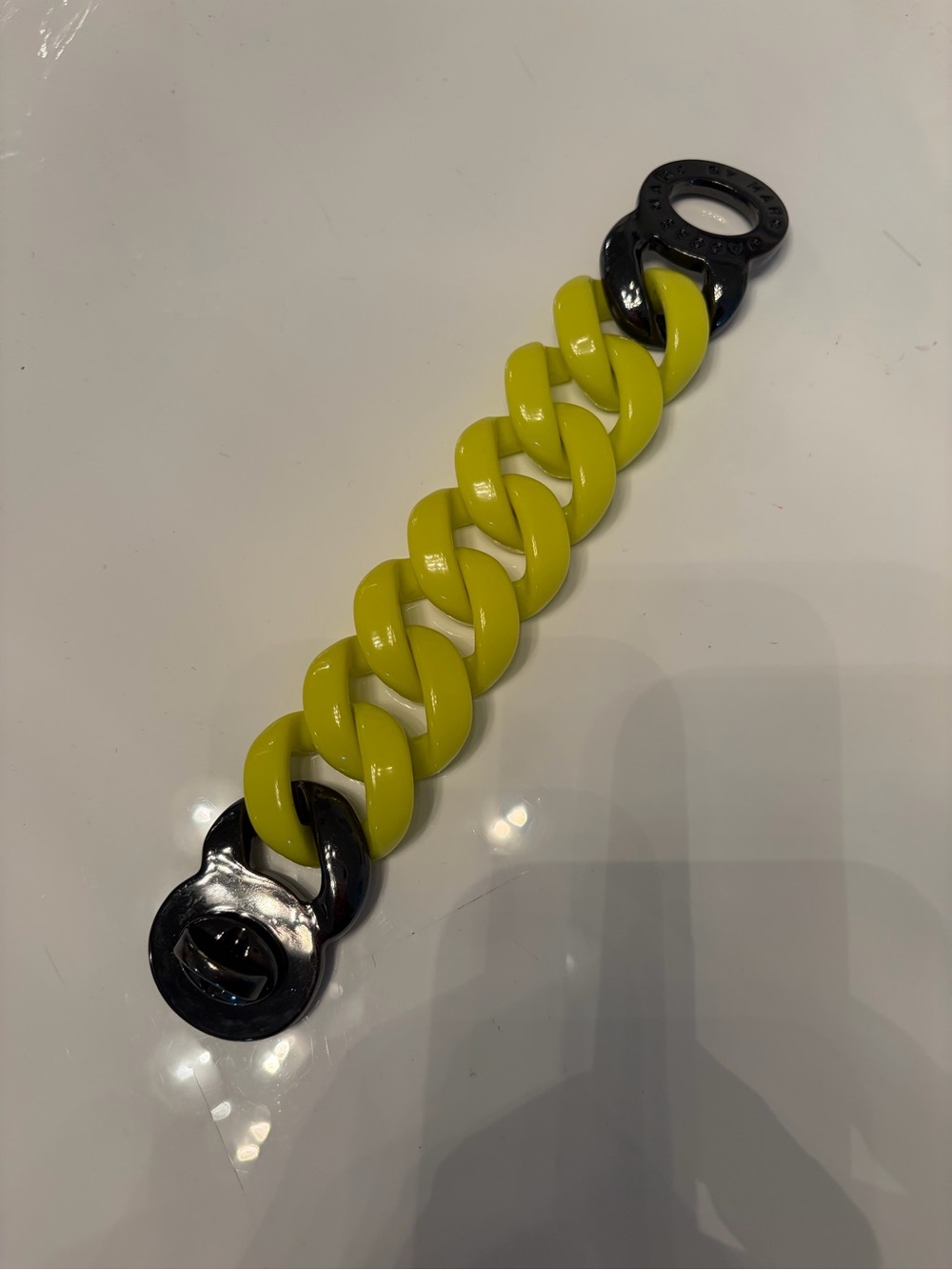 Marc by Marc Jacobs Yellow and Black Chain-Link Bracelet